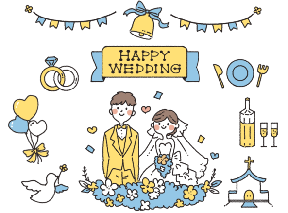 結婚式のイラスト